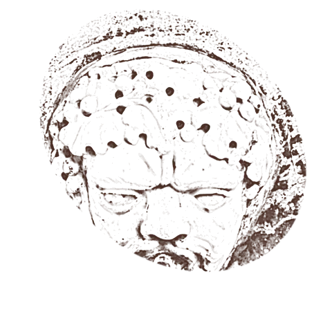 Mascaron de la Grande Fontaine, gravure d'après le monument de Caunes-Minervois